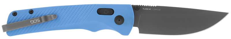 SOG Flash AT 3.45" Folding Knife, Civic Cyan - SOG11180341