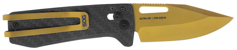 SOG Ultra XR Folding Knife, Black and Gold - SOG-12-63-02