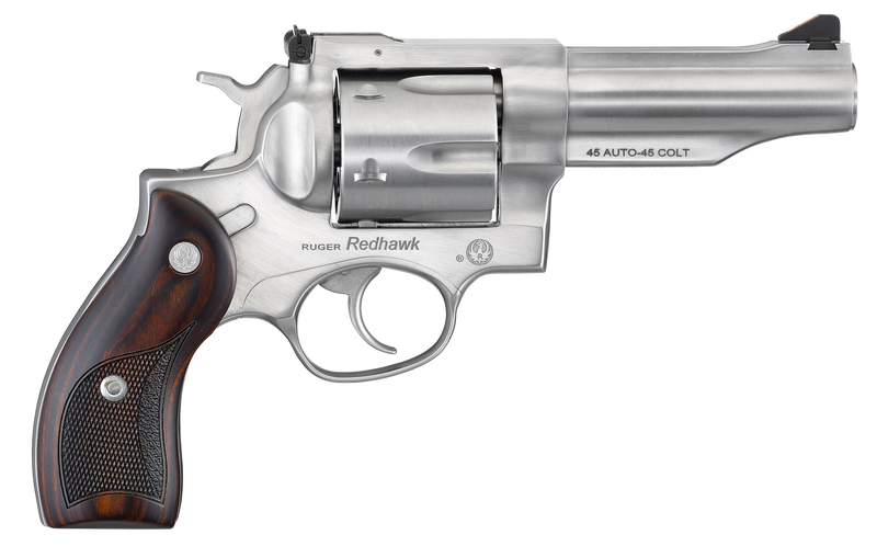 Ruger Redhawk 45 ACP/45 Colt 4.2" 6rd Revolver, Satin Stainless Steel - 5050