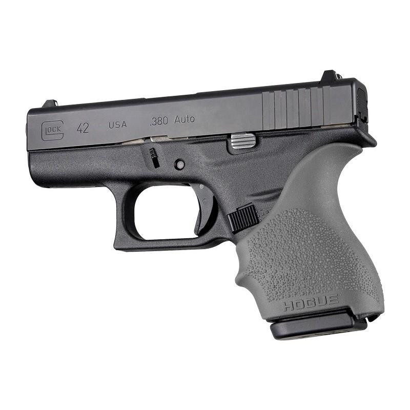 Hogue HandAll Beavertail Handgun Grip Sleeve for Glock 42/43, Slate Grey - 18202