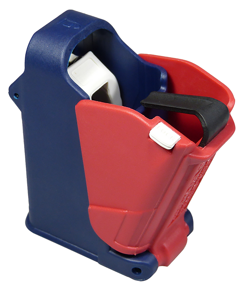Maglula UpLula Universal Pistol Loader/Unloader 9mm-45 ACP, Red/White/Blue - UP60US