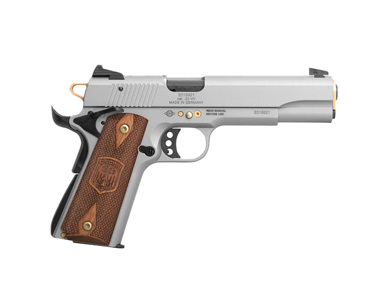 ATI GSG M1911 15th Anniversary Edition .22 LR 5" 10+1 Pistol, Frost Gray with Gold Accents - GSG2210M1911AN15