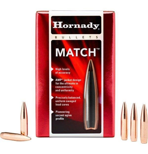 Hornady Match .30 Cal .308" 168 gr BTHP Bullets 250ct - 305016