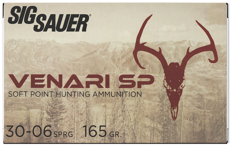 Sig Sauer Venari .30-06 Springfield 165gr Soft Point Rifle Ammunition, 20/Box - V3006SP16520