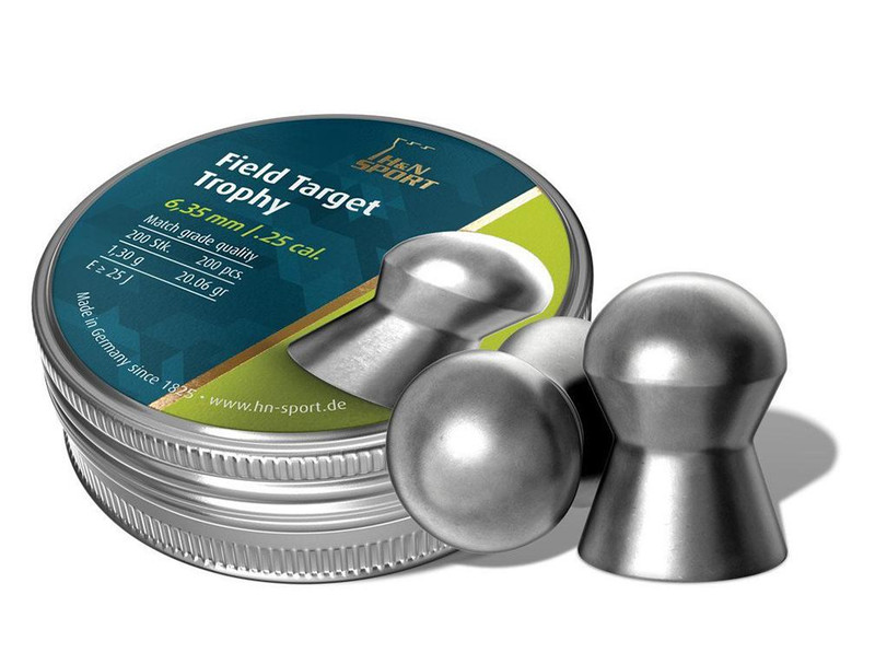 H&N Field Target Trophy Lead Pellets .25 Cal. 20.06 Grain 200 Count - 92106350003