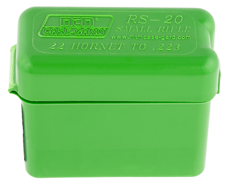 MTM Case-Gard RM2010 Belt Style Ammo Box 20 Round Green Polypropylene - RM2010
