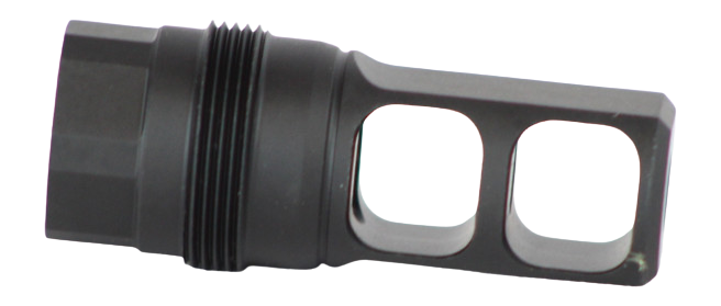 Fuqua Precision Machining Spleen 556 Muzzle Brake, 1/2x28, Stainless Steel, Black DLC - SSPL55612X28SSBLKDLC
