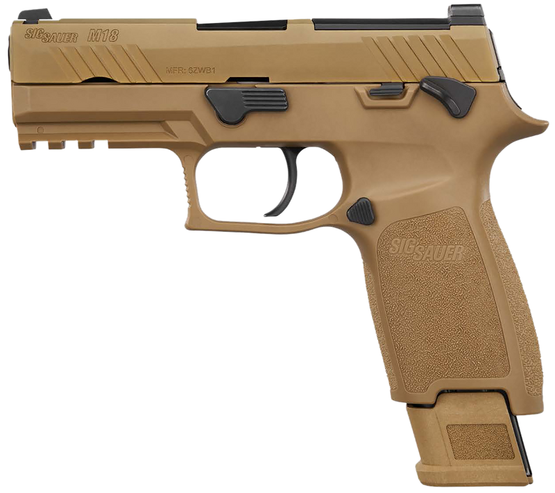 Sig Sauer M18 9mm 3.9" 21rd Pistol, Coyote - M18-9-CSS-MS