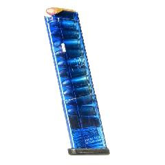 Elite Tactical Systems Glock 43 9mm 12rd Handgun Magazine, Translucent Blue - GLK-43-12BLU