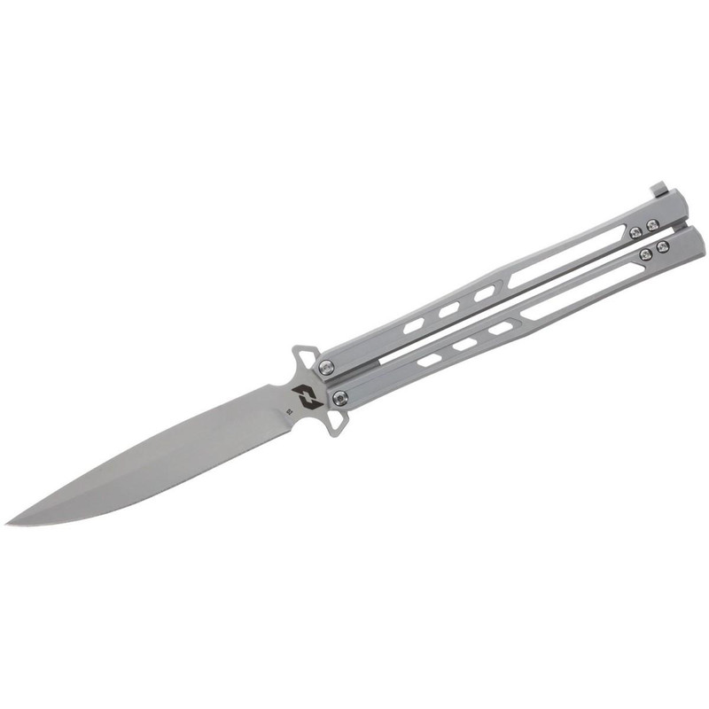 Schrade Alkymest Butterfly Folding Knife 4" Blade Silver - 1182276