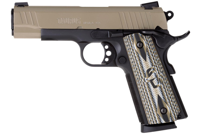 Taurus PT1911 Commander 45 ACP 4.2" 8rd Pistol, Sand Cerakote - 1191101COMSVZ