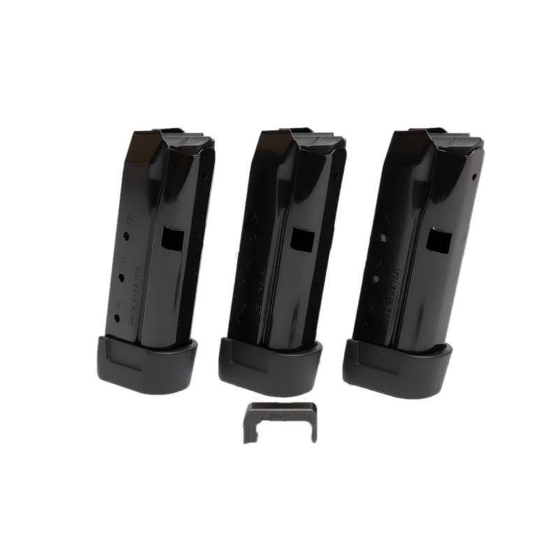 Shield Arms Z9 Handgun Magazine for Glock 43 9mm Luger 9rd Black Oxide Steel, 3-Pack - Z9-COMBO-3M-1C
