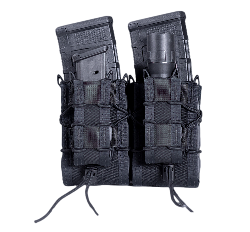 High Speed Gear TACO Double Decker Black Nylon MOLLE Mount - 11DD02BK