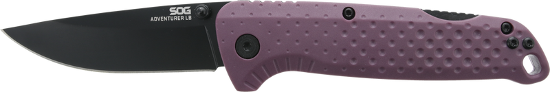SOG Adventure LB 3.50" Folding Drop Point Knife, Dark Purple - SOG13110443