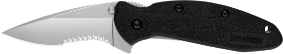 Kershaw Scallion Folding Knife, Black - 1620ST