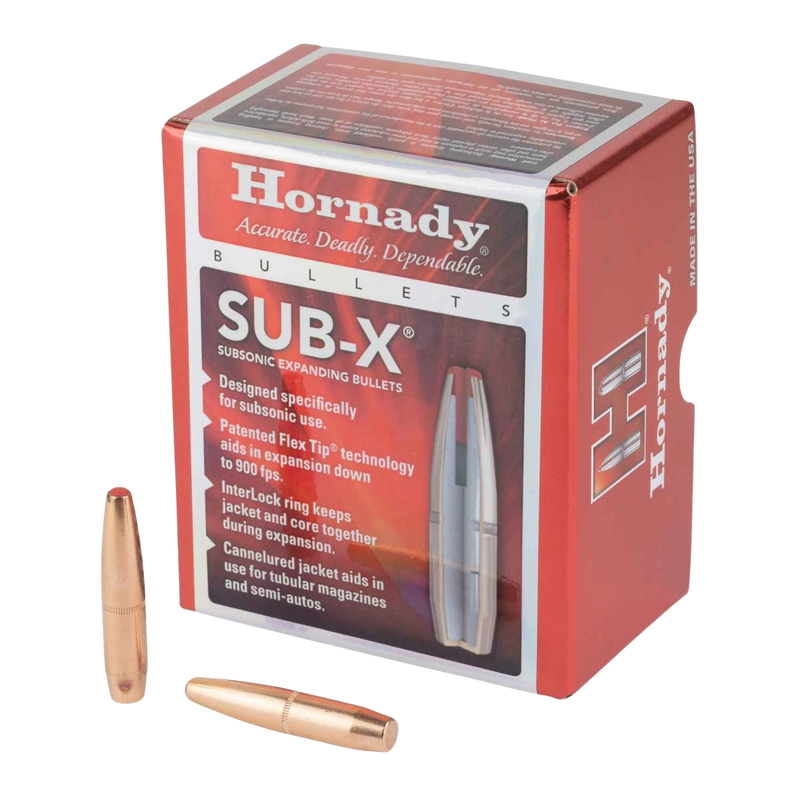 Hornady Sub-X Subsonic Expanding Bullets .338 Caliber 307gr - 33394