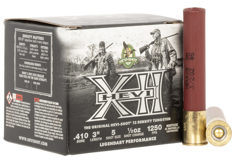 HEVI-Shot HEVI-XII Plastic 410 Gauge 3" #5 Tungsten 25 Round Box - HS54105