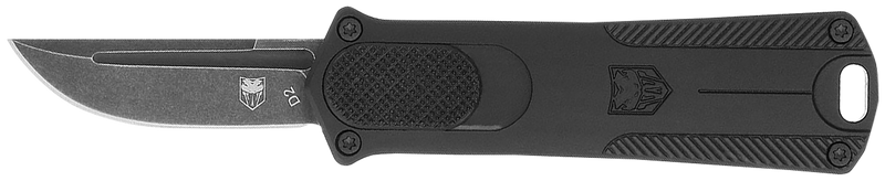 Cobratec Knives 952 CA Compliant OTF Drop Point Black - CALI952BLKDNS