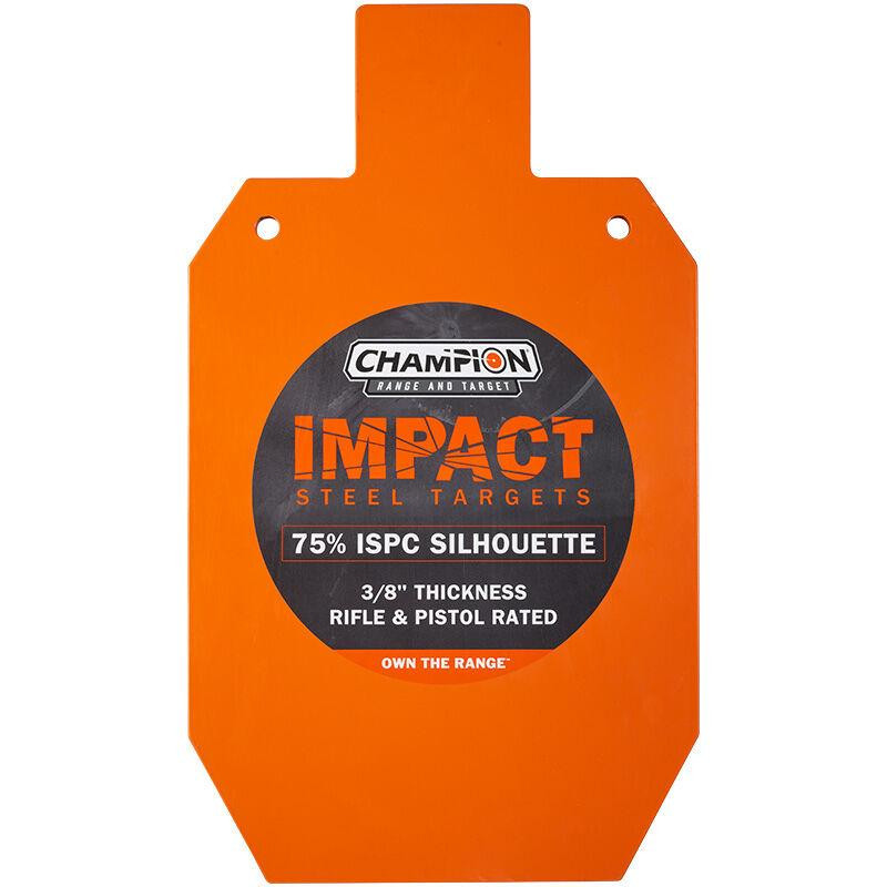 Champion Impact Steel Silhouette Target 75% IPSC Rifle Rated Orange - 44922C