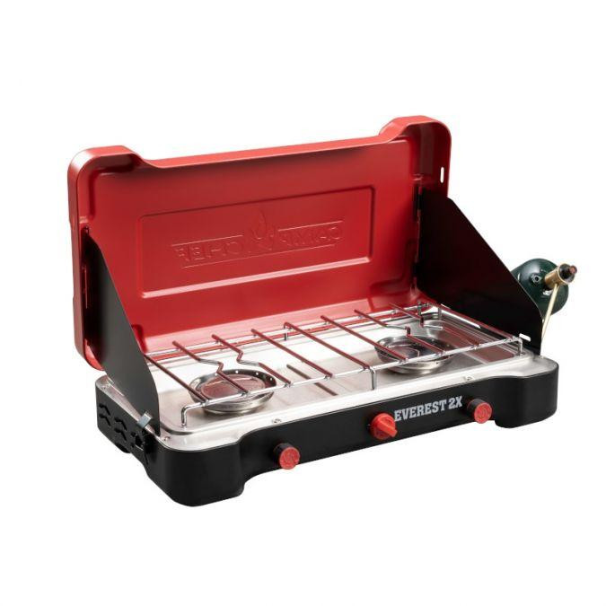 Camp Chef Mountain Series Everest 2X High Output Two-Burner Cooking System, Red - MSHPX