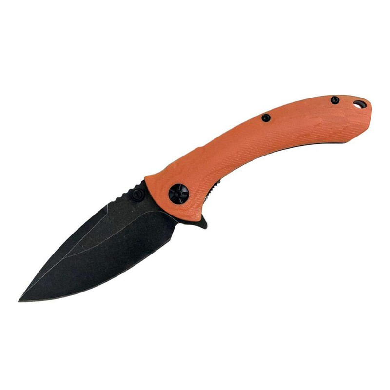 Rock Ridge Outdoors Elite Shadow Protector II Folding Knife, Black/Orange - AB023H