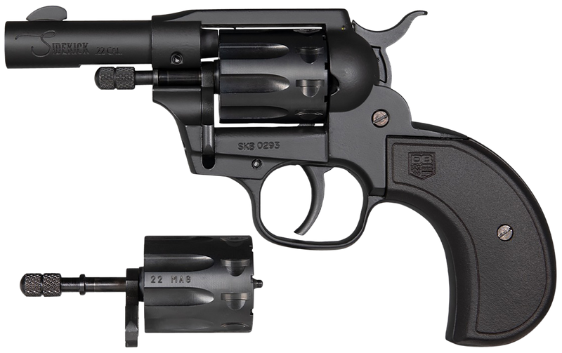 Diamondback Sidekick .22 LR/.22 Mag 3" 9rd Revolver, Black Cerakote - DB0600A001