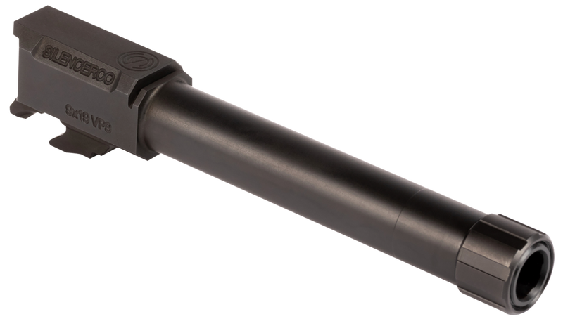 SilencerCo HK VP9 9mm Threaded Barrel 4.5", Black Nitride - AC1549