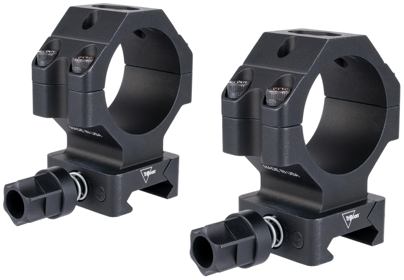 Trijicon Scope Rings with Q-LOC Technology, 35mm High, Matte Black - AC22074