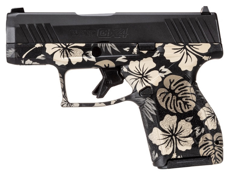 Taurus GX4 9mm 3.06" 11+1 Semi-Auto Pistol, Black/Flower - 1-GX4M931-EN1