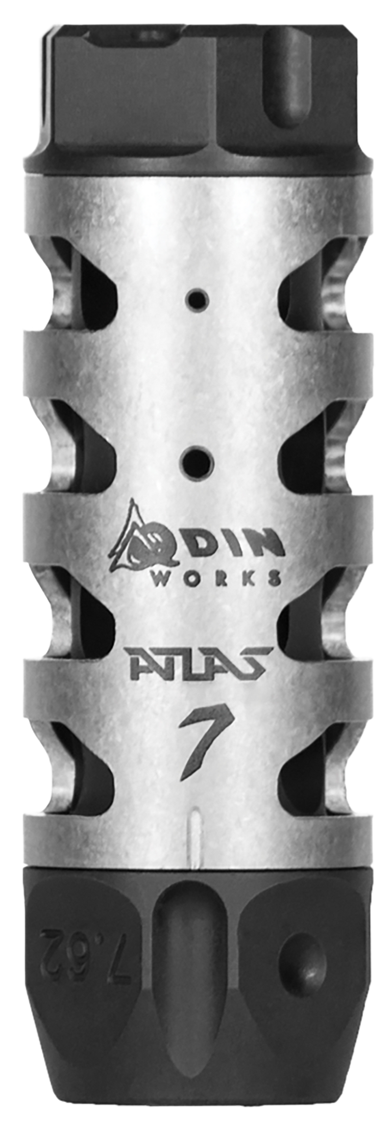 Odin Works Atlas Compensator 7.62 (30 Cal), 5/8-24 Threads, Black Nitride - MB-ATLAS-7