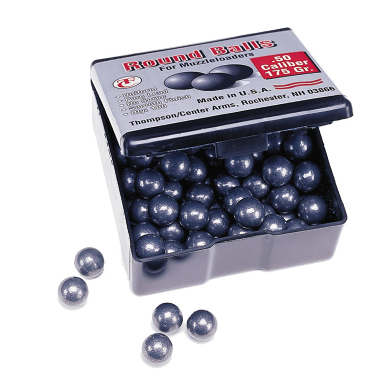 Thompson Center Maxi-Hunter Round Balls .50 Cal 175 gr Lead 100/ct - 16008276