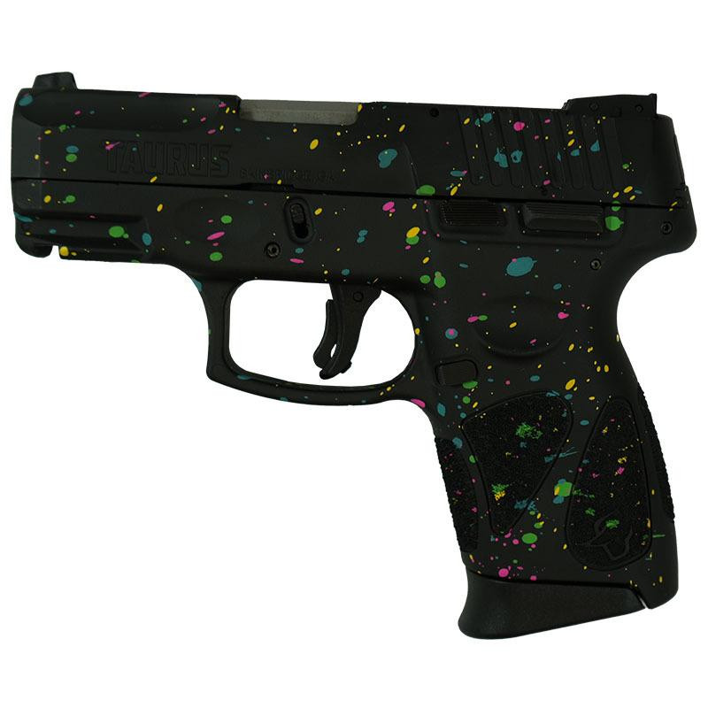 Taurus G2C 9mm 3.2" 12rd Handgun, Multi-Color Paint Splatter - 1-G2C931-12