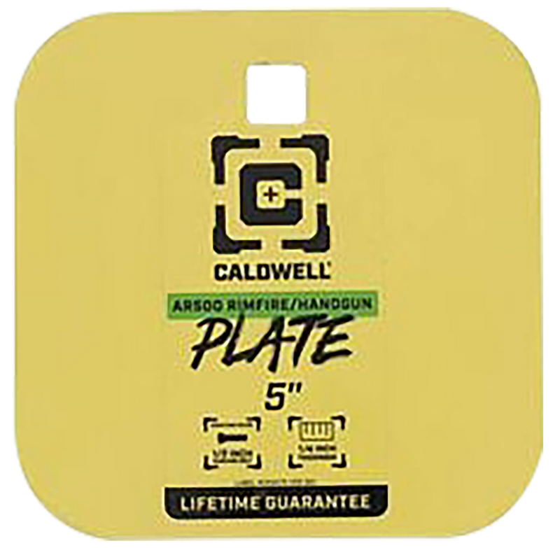 Caldwell AR500 5" Rimfire/Handgun Gong Steel Target, Yellow - 4002311