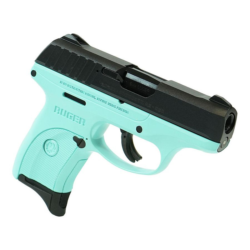 Ruger EC9s 9mm 3.12" 7rd Handgun, Robin's Egg Blue Cerakote - 3283