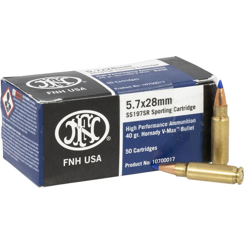 FN 5.7x28mm 40gr V-Max Handgun Ammunition, 500rd Case - SS197SR