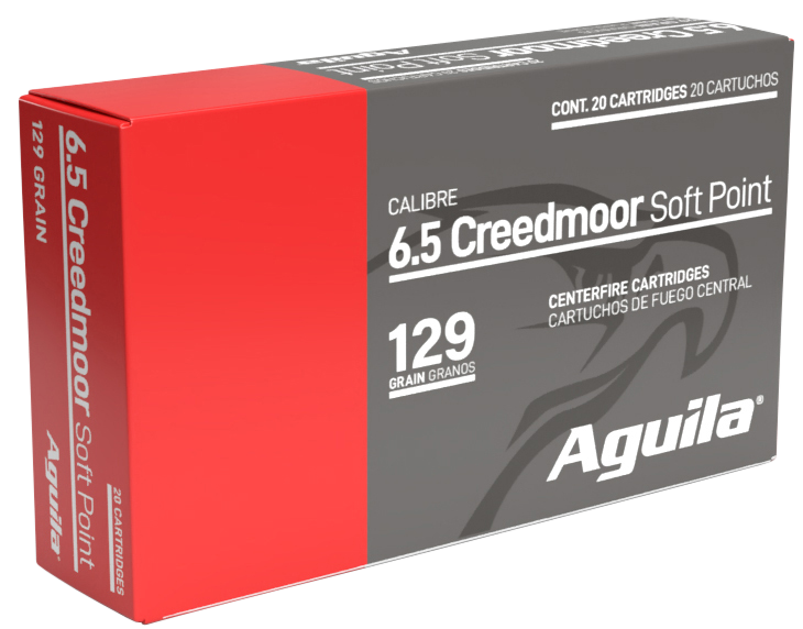 Aguila 6.5 Creedmoor 129gr Soft Point Rifle Ammunition, 20-Round Box - 81489AG