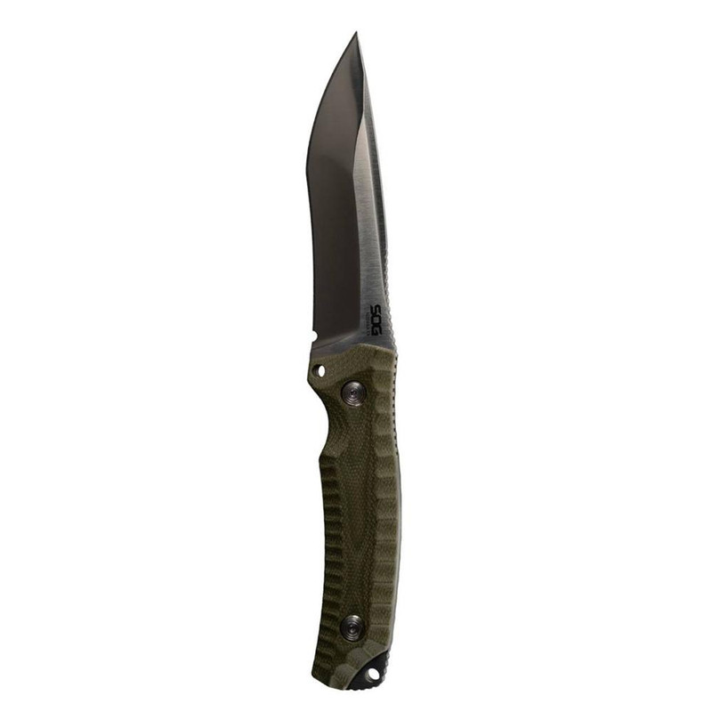 SOG Hidaka FX Fixed Blade Knife 4-4/5" Drop Point Green - SOG-17-27-01-57