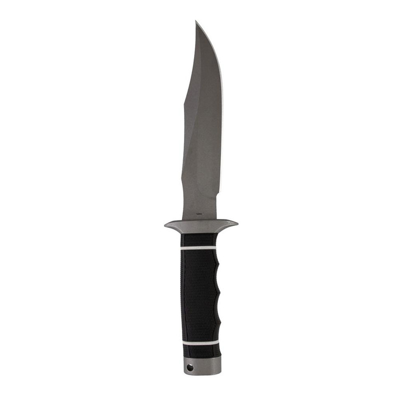 SOG Tech Bowie Knife 6-2/5" Fixed Clip Point Blade Black - SOG-S11B-BX