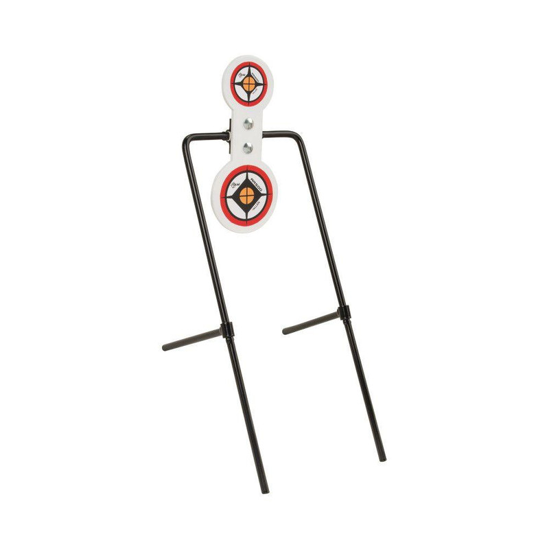 Allen EZ-Aim Hardrock AR500 Round Spinner Target Stand, White/Red/Black - 15344