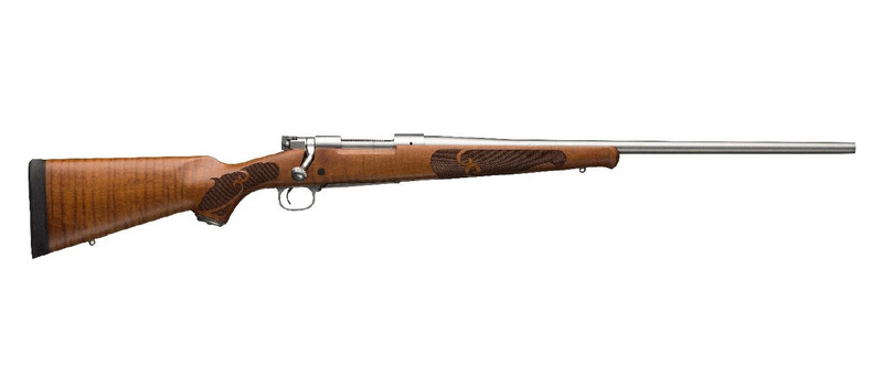 Winchester Model 70 Featherweight 30-06 Springfield 22" 5+1 Bolt-Action Rifle, Stainless Steel with Dark Maple - 535236228