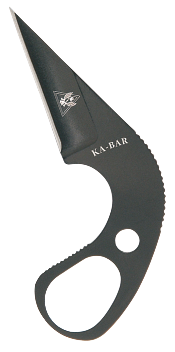 KA-BAR TDI Law Enforcement Last Ditch Fixed Blade Knife, Black - 1478BP