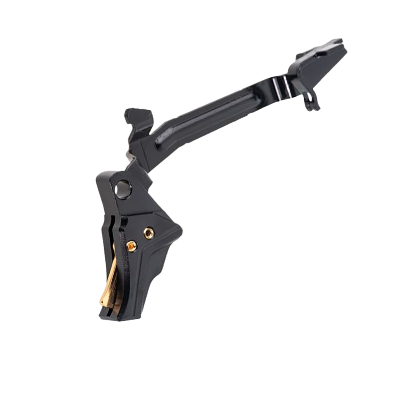 Tyrant CNC I.T.T.S Trigger/Bar, Black/Gold - Glock Gen 3-4 - TDGTRIG34BLACKGOLDBAR
