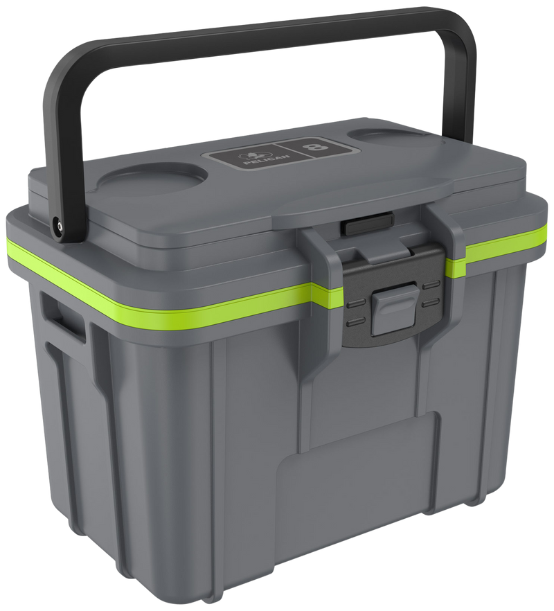 Pelican 8 Quart Elite Cooler Gray/Green - 8Q1DKGRYEGRN