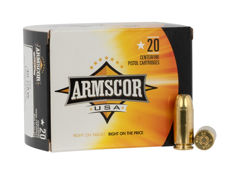 Armscor USA .40 S&W 180gr Jacketed Hollow Point Handgun Ammo, 20/Box - AC403N
