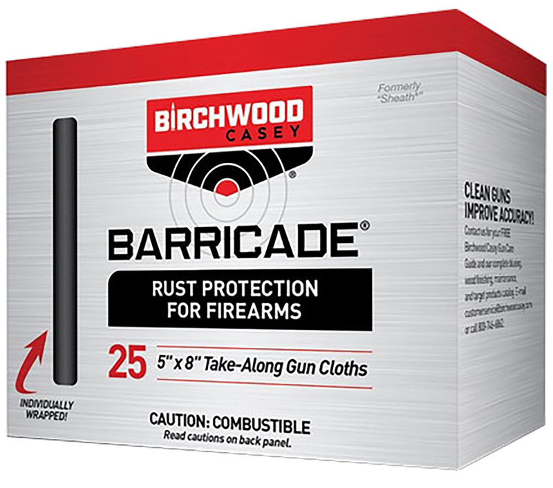 Birchwood Casey Barricade Take Alongs Rust Protection Wipes, 25 Count - 33025