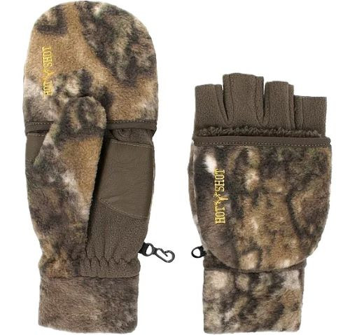 Hot Shot HF2 Bulls-Eye Pop-Top Mitten Fleece Insulated Realtree APX Large - B02-0RX-255-L
