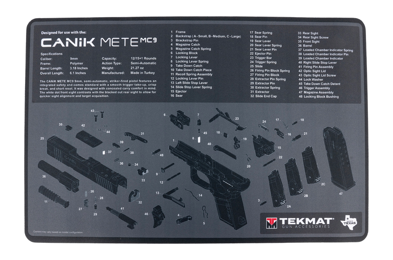 TekMat Canik MC9 Gun Cleaning Mat - TEK-R17-CANIK-MC9