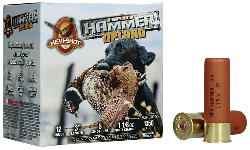 HEVI-Shot HEVI-Hammer Upland Plastic 12 Gauge 3" 1 1/8oz #5 Shot 25 Round Box - HS29125