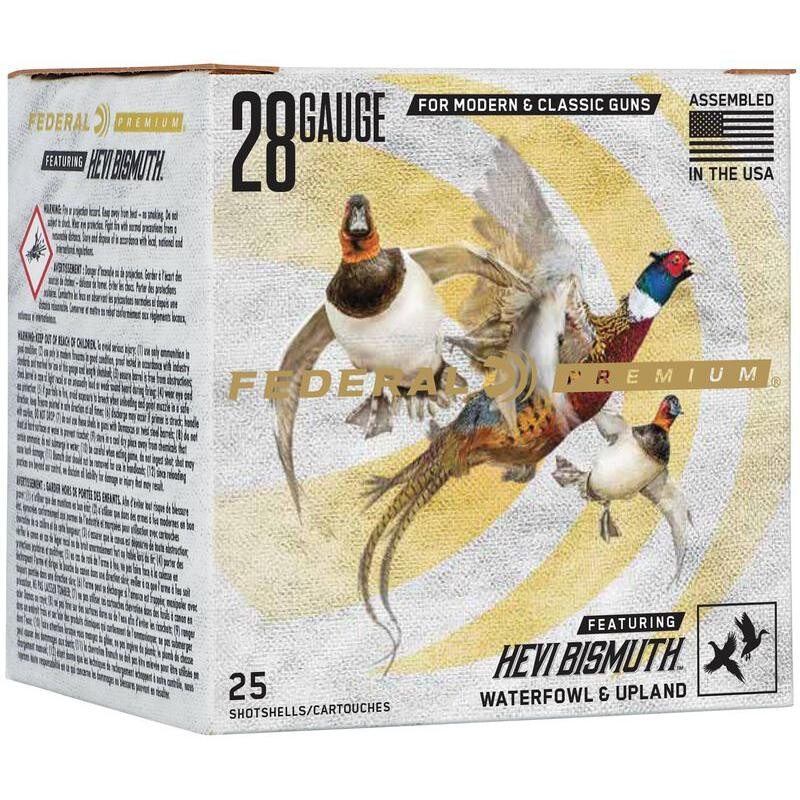 Federal Premium HEVI-Bismuth Plastic 28 Gauge 3/4oz #3 Shot 25 Round Box - PHBX289 3