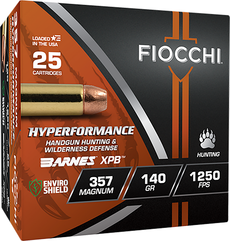 Fiocchi Hyperformance Hunt 357 Mag 140gr XPB Handgun Ammunition, 25rd - 357BA